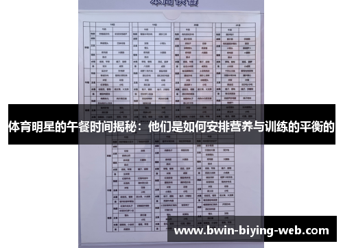 体育明星的午餐时间揭秘：他们是如何安排营养与训练的平衡的